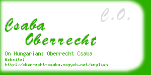 csaba oberrecht business card